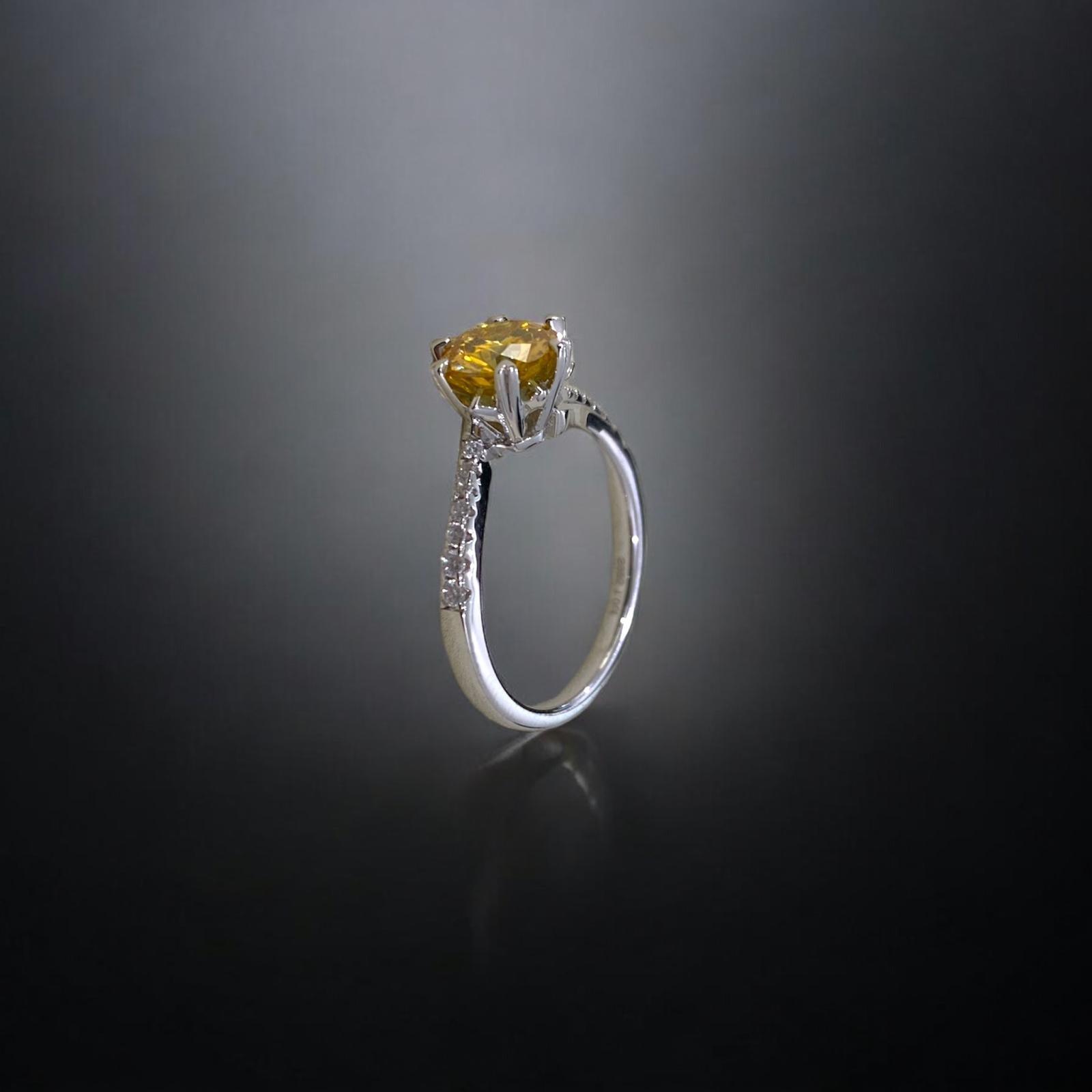 Glamorous Gleam Moissanite Accents Ring - Dyulokha