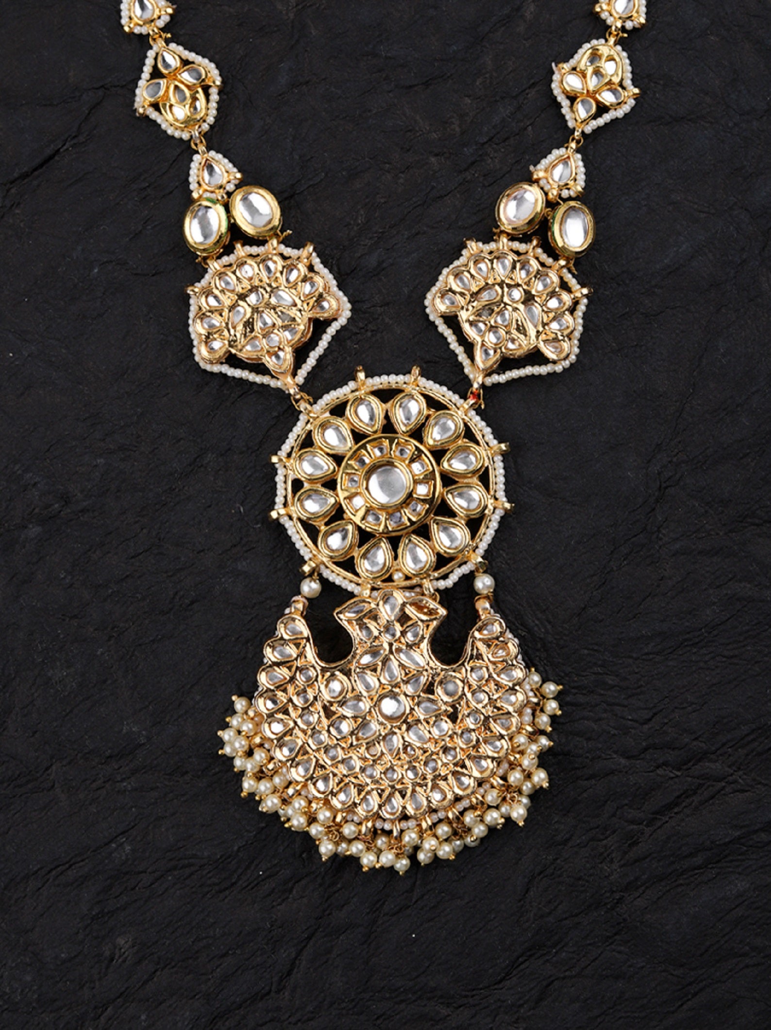 Kundan Pearl Long Necklace