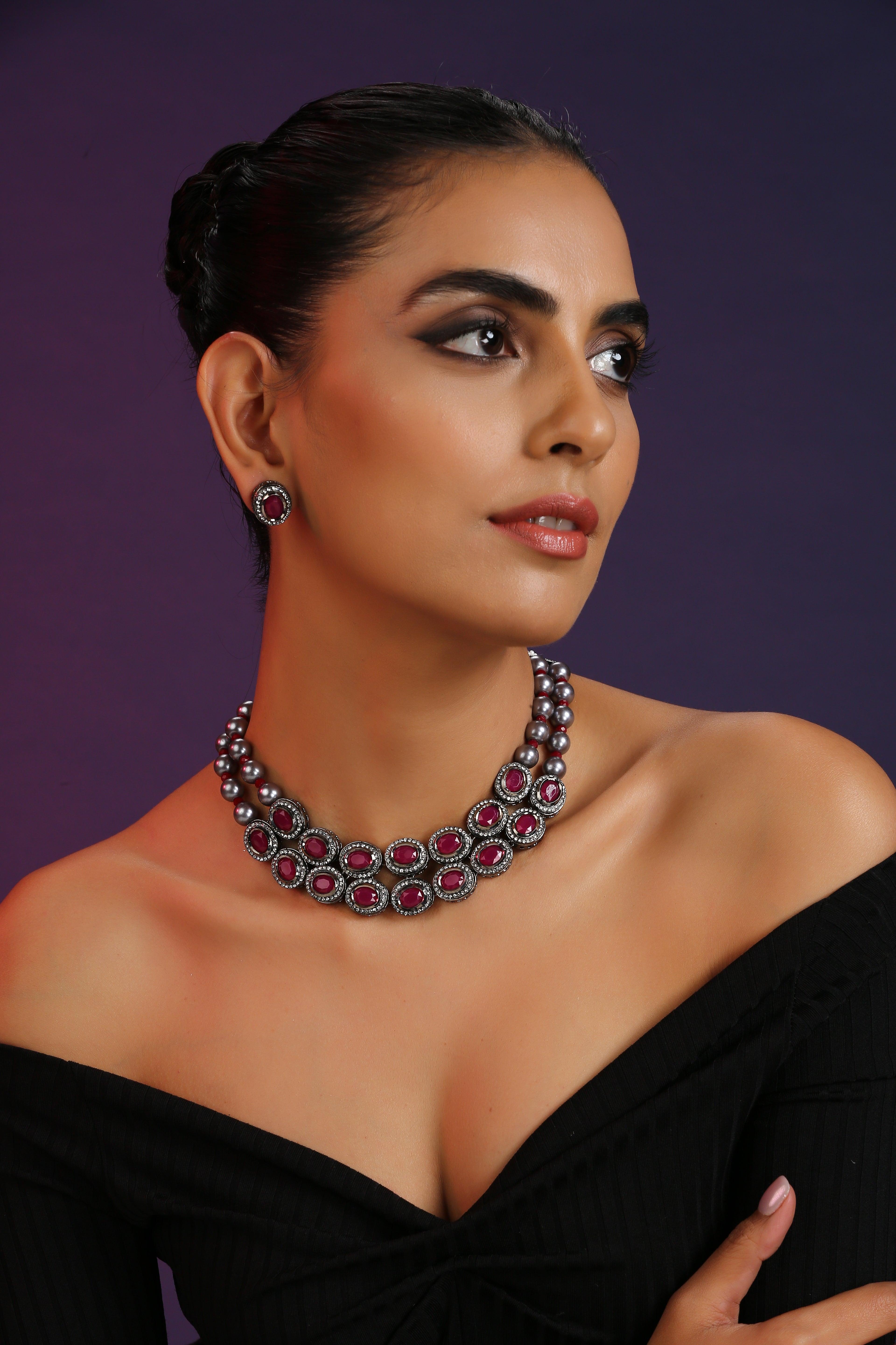 Purple Majesty Choker Set - Dyulokha