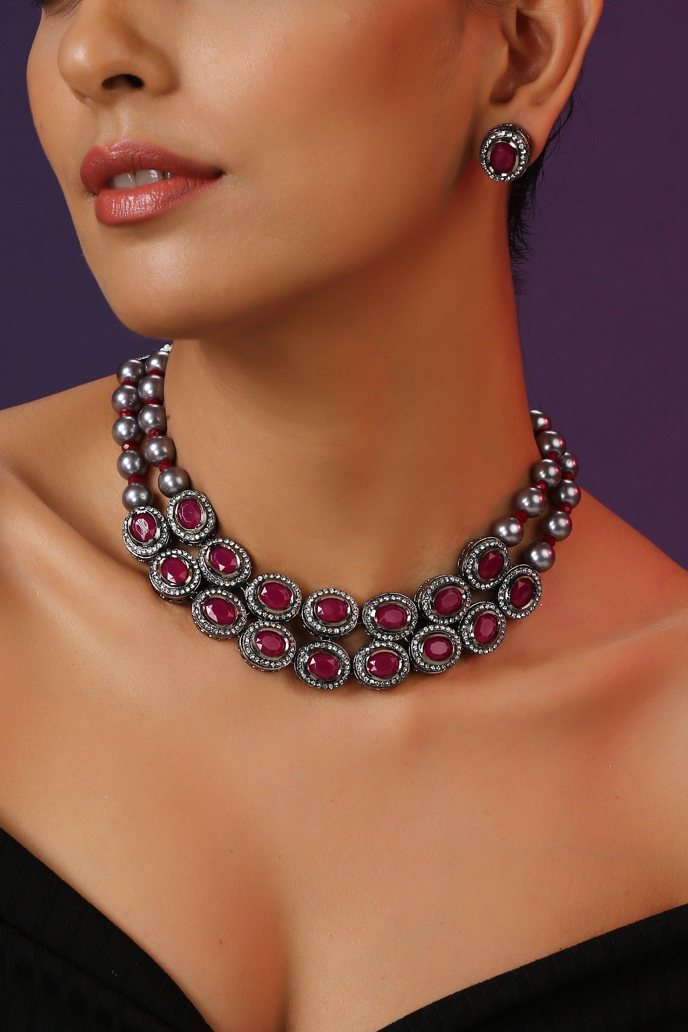 Purple Majesty Choker Set - Dyulokha