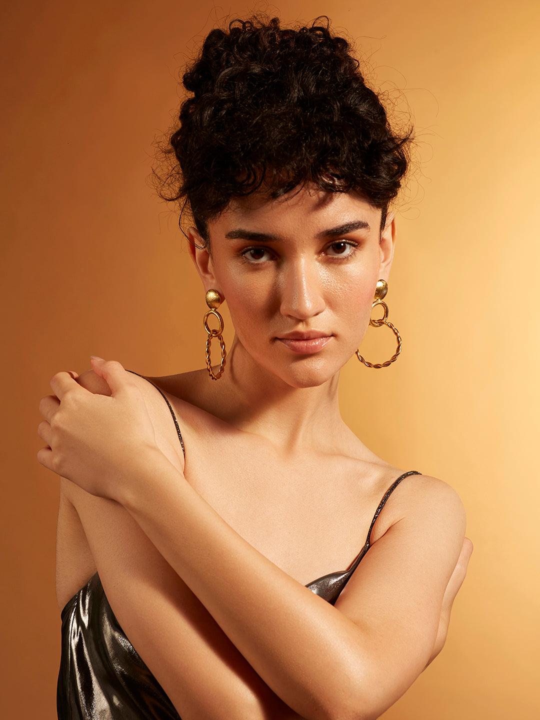 Twin Loop Dangle Earrings - Dyulokha